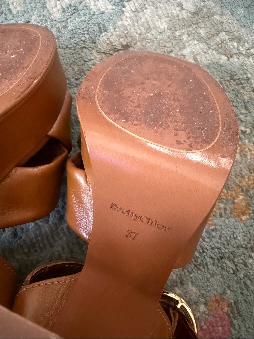 See by Chloe Lyna Tan Platform Sandals EUC size 37 - Picture 6 of 8